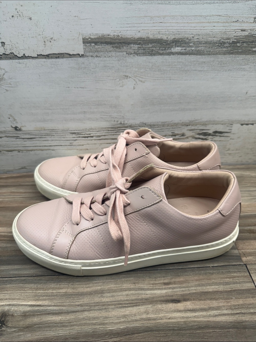 Greats Brooklyn Women’s Sneakers Pink Leather Size 9 Made in Italy